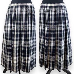 Unlined Fully Pleated 100% Wool Plaid Pendleton Petite Skirt Woolmark